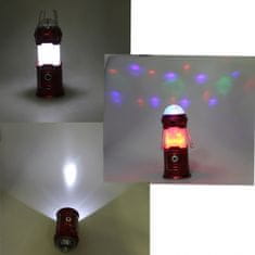 Alum online Solarna LED svetilka za kampiranje z strobo učinkom - zlata
