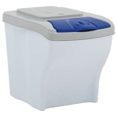 Vidaxl Koši za smeti 4 kosi 80 L beli