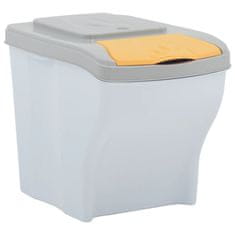Vidaxl Koši za smeti 4 kosi 80 L beli