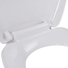 Vidaxl WC deska s počasnim zapiranjem hitra namestitev bela