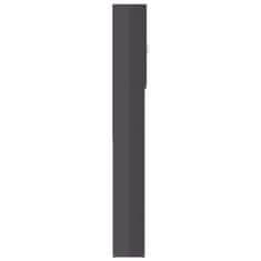 Vidaxl Omara za pralni stroj visok sijaj siva 64x25,5x190 cm