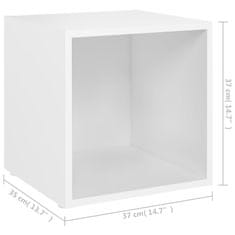 Vidaxl TV omarice 2 kosa bele 37x35x37 cm iverna plošča