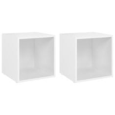 Vidaxl TV omarice 2 kosa bele 37x35x37 cm iverna plošča