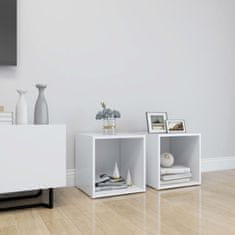 Vidaxl TV omarice 2 kosa bele 37x35x37 cm iverna plošča