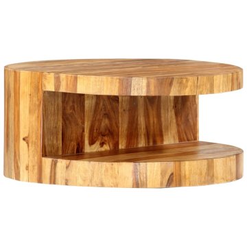 Vidaxl Okrogla klubska mizica 65x30 cm trden palisander