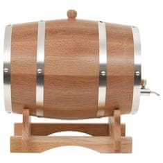 Vidaxl Sod za vino s pipo trdna hrastovina 12 L