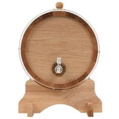 Vidaxl Sod za vino s pipo trdna hrastovina 12 L