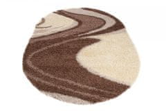 Chemex Preproga Rio Shaggy Oval Debela 50 Mm Barvita 3742A Kremna Rjava 60x100 cm
