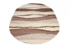 Chemex Preproga Rio Shaggy Oval Debela 50 Mm Barvita 7644A Kremna Rjava 60x100 cm