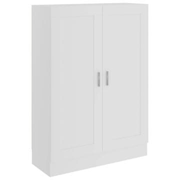 Vidaxl Knjižna omara bela 82,5x30,5x115 cm inženirski les