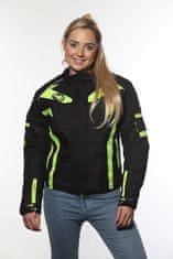 NF 2400 Ženska tekstilna jakna črno-zelena odsevna M
