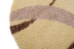 Chemex Preproga Rio Shaggy Oval Debela 50 Mm Barvita 7368A Kremna Rjava 60x100 cm