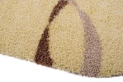 Chemex Preproga Rio Shaggy Oval Debela 50 Mm Barvita 7368A Kremna Rjava 60x100 cm