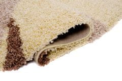 Chemex Preproga Rio Shaggy Oval Debela 50 Mm Barvita 7368A Kremna Rjava 60x100 cm