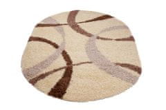 Chemex Preproga Rio Shaggy Oval Debela 50 Mm Barvita 7368A Kremna Rjava 60x100 cm