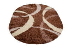 Chemex Preproga Rio Shaggy Oval Debela 50 Mm Barvita 7368A Kremna Rjava 60x100 cm