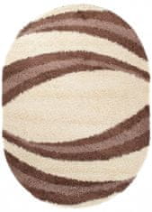 Chemex Preproga Rio Shaggy Oval Debela 50 Mm Barvita 9177A Kremna Rjava 60x100 cm