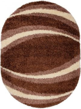 Chemex Preproga Rio Shaggy Oval Debela 50 Mm Barvita 9177A Kremna Rjava