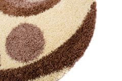 Chemex Preproga Rio Shaggy Oval Debela 50 Mm Barvita 9197B Kremna Rjava 60x100 cm