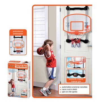 Denis Prenosni košarkarski obroč z elektronsko tablo in žogo