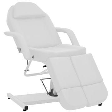 Vidaxl Kozmetični stol umetno usnje bel 180x62x78 cm