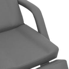 shumee Kozmetični stol umetno usnje siv 180x62x78 cm
