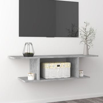 Vidaxl vidaXL Stenska TV omarica betonsko siva 103x30x26,5 cm