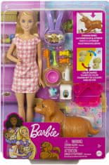 Mattel Barbie Newborn Pups igralni komplet s pasjimi mladiči