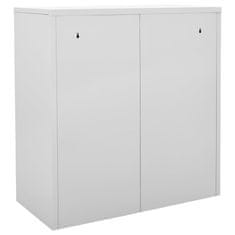 Vidaxl Omara s ključavnico svetlo siva in rdeča 90x45x92,5 cm jeklo