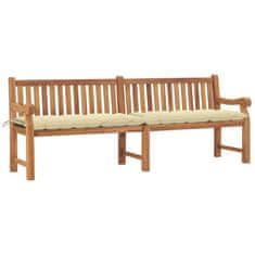 Vidaxl Vrtna klop z blazino 240 cm trdna tikovina
