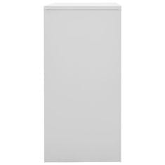 Vidaxl Omara s ključavnico svetlo siva in modra 90x45x92,5 cm jeklo