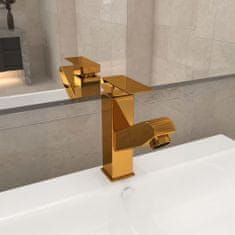 shumee Kopalniška armatura za umivalnik izvlečna zlata 157x172 mm