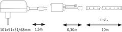 PAULMAN 10m Set LED trak RGB IP20