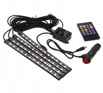 Vakoss RGB LED osvetlitev notranjosti avtomobila 48 LED z daljincem
