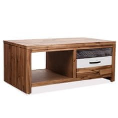 Vidaxl Klubska mizica iz trdnega akacijevega lesa 90x50x37,5 cm