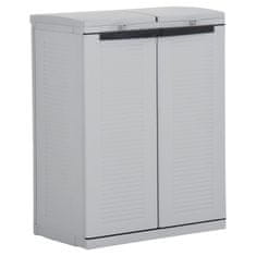Vidaxl Koš za smeti Eco omarica 68x39x89 cm siv in črn