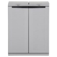 Vidaxl Koš za smeti Eco omarica 68x39x89 cm siv in črn