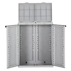 Vidaxl Koš za smeti Eco omarica 68x39x89 cm siv in črn