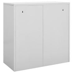 Vidaxl vidaXL Omarica s ključavnico svetlo siva 90x45x92,5 cm jeklo