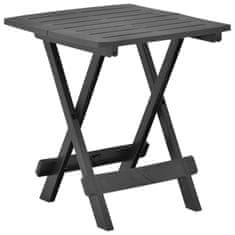 Vidaxl Zložljiva vrtna miza antracitna 45x43x50 cm plastika