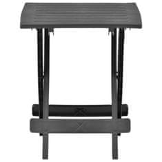 Vidaxl Zložljiva vrtna miza antracitna 45x43x50 cm plastika