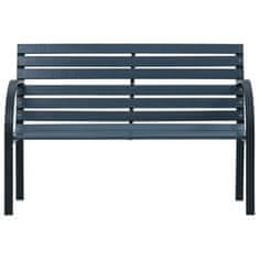 Vidaxl Vrtna klop 120 cm siva lesena