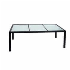 Vidaxl Vrtna miza črna 190x90x75 cm poli ratan