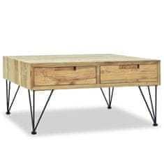 Vidaxl Klubska mizica iz tikovine 80x80x40 cm masivna tikovina