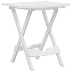 Vidaxl Zložljiva vrtna miza 45,5x38,5x50 cm bela