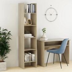 Vidaxl Knjižna omara sonoma hrast 40x35x180 cm iverna plošča