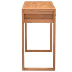 Vidaxl Pisalna miza z 2 predaloma 100x40x75 cm predelana tikovina