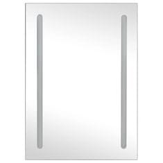 Vidaxl LED kopalniška omarica z ogledalom hrast 50x13x70 cm