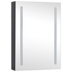 Vidaxl LED kopalniška omarica z ogledalom hrast 50x13x70 cm