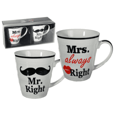 PartyBox Set skodelic Mr. Right & Mrs. Always right
